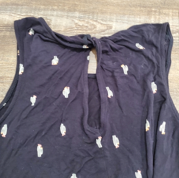 Sonoma Goods for Life Tank Top Swing Dress women's size Medium cactus graphic - Picture 3 of 8